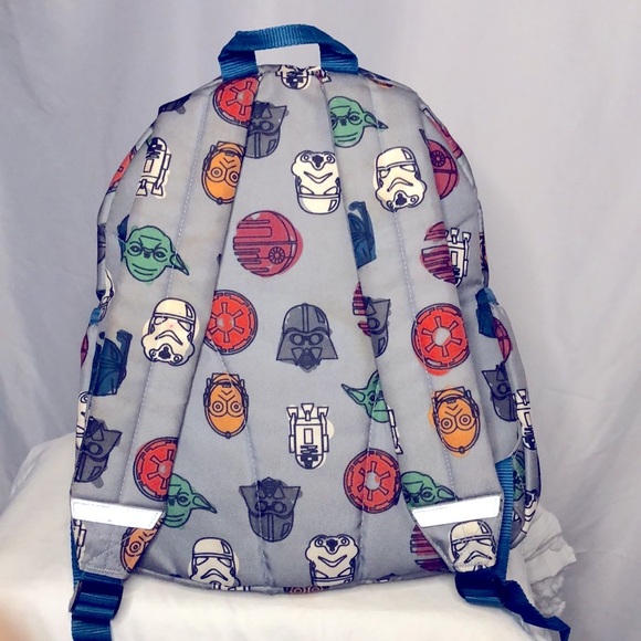 STAR WARS Hanna Anderson gray back pack. R2D2 Yoda, C-3PO, Darth Vader graphics - Picture 6 of 16